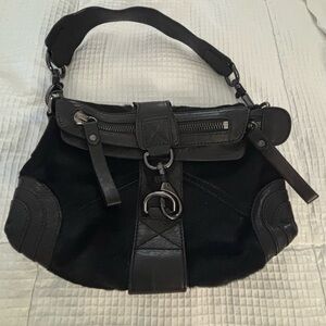 Andrew Marc leather and fur handbag
